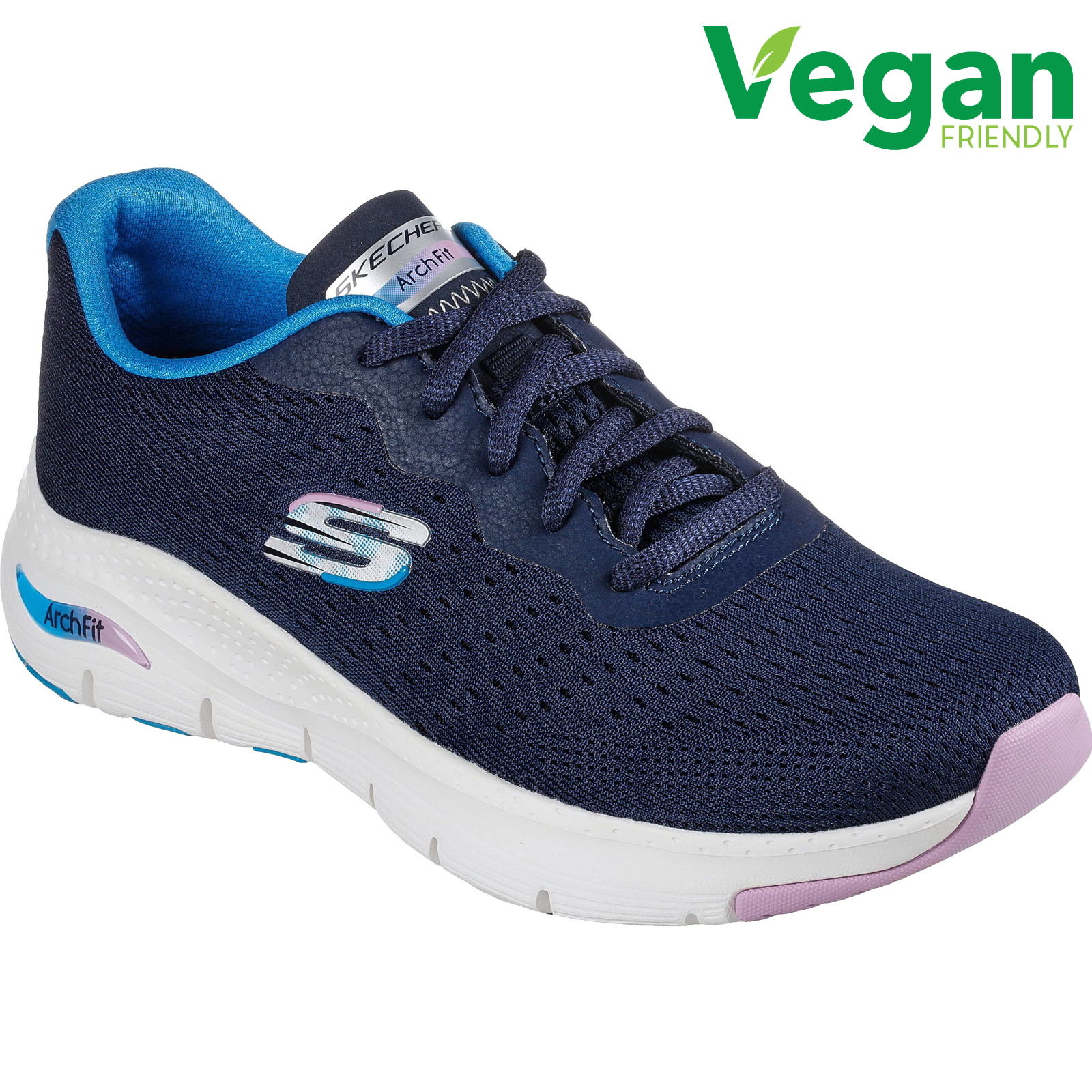 Skechers Womens Arch Fit Cool Trainers - Navy