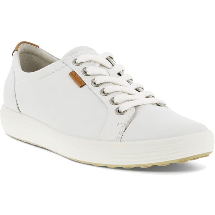 Ecco Shoes Women's Soft 7 Leather Trainers - White