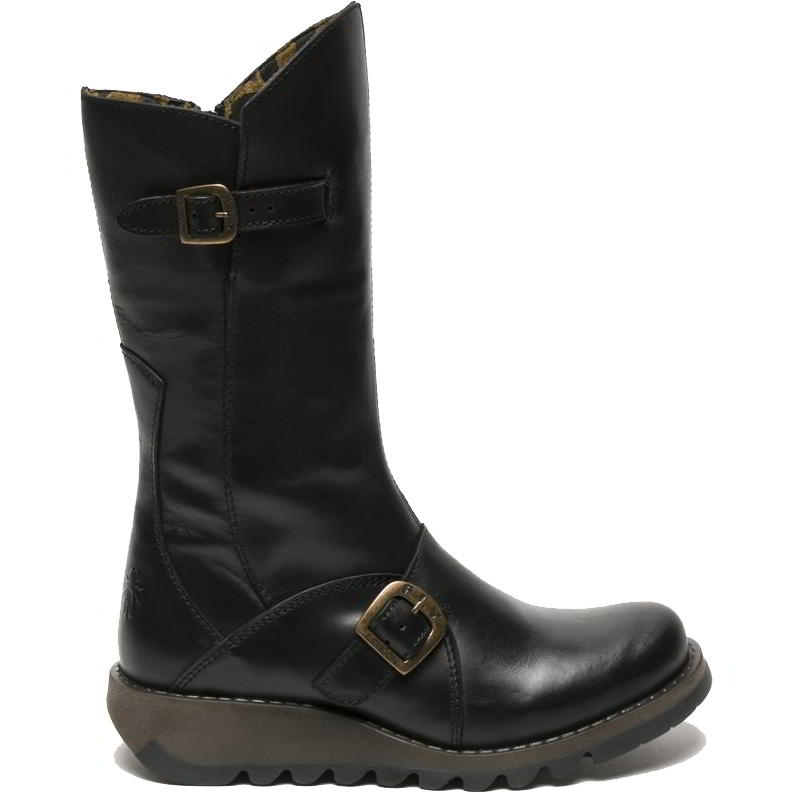 Fly London Women's Mes 2 Wedge Zip Up Boots - Black
