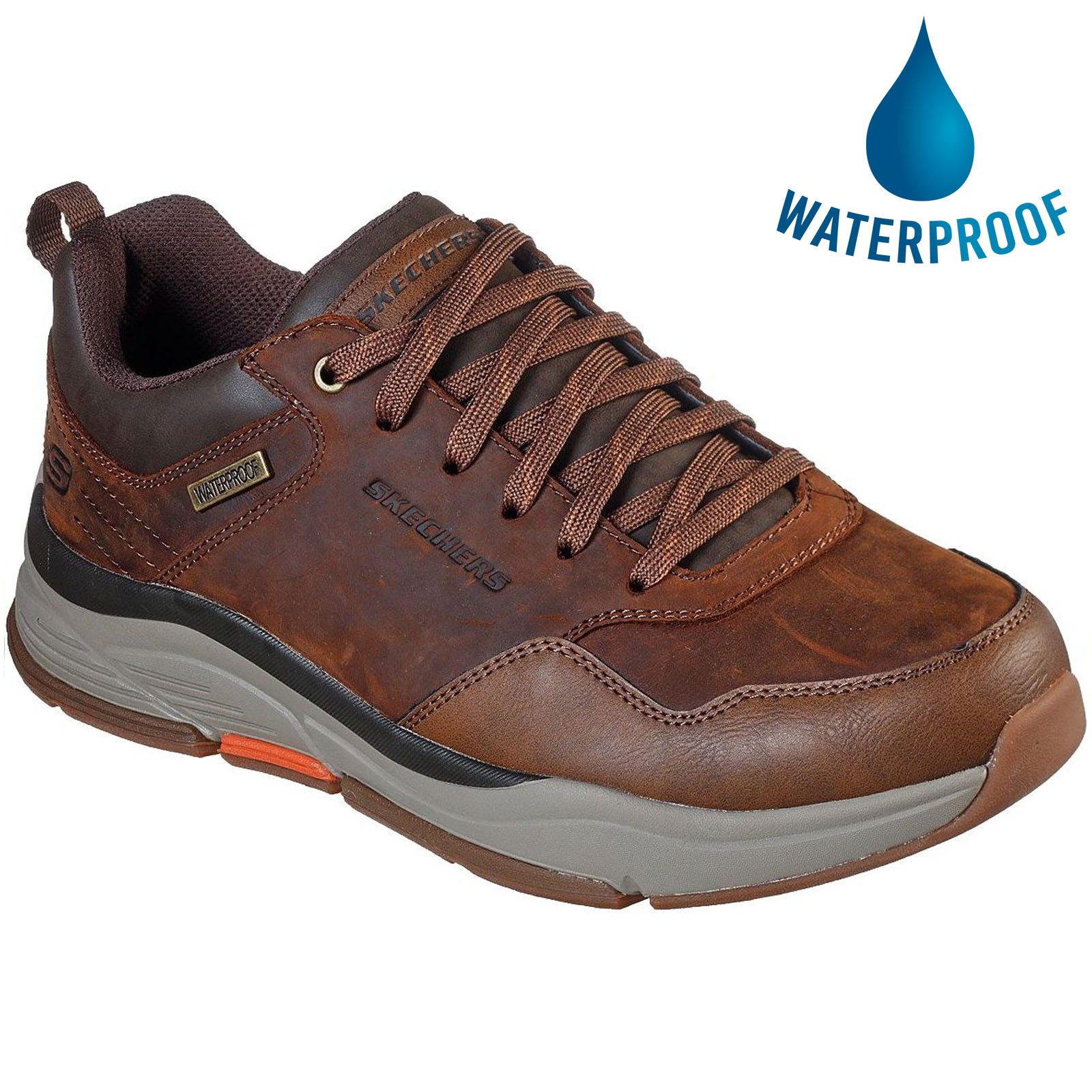 Skechers Men's Benago Hombre Waterproof Shoe - Dark Brown