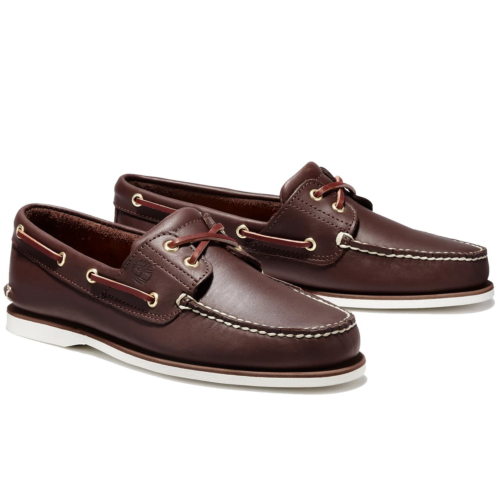 Timberland Men's Classic Boat Shoes - Dark Brown White - 74035
