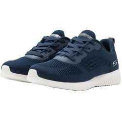 Skechers Womens Bobs Squad Tough Talk WIDE FIT Trainers - Navy