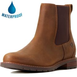 Ariat Mens Wexford Waterproof Chelsea Ankle Boots - Weathered Brown
