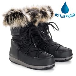 Moon Boots Womens Monaco Low 2 Waterproof Boots - Black