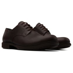 Camper Men's K100152 Neuman Leather Shoes - Dark Brown