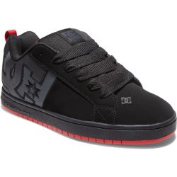 DC Men's Court Graffik SQ Skate Shoes - Black Grey Red