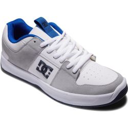 DC Mens Lynx Zero Leather Skate Shoes - White Blue Grey