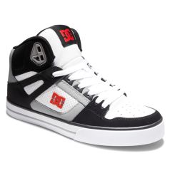DC Mens Pure High Top Trainers WC - Black White Red