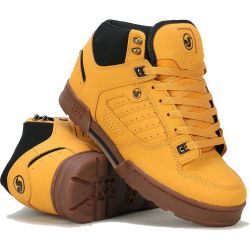DVS Men's Militia Boot Water Resistant Shoes - Yellow Black Nubuck