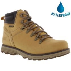Caterpillar Mens Cat Sire Waterproof Wide Fit Ankle Boots - Honey Reset