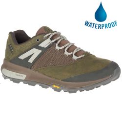 Merrell Mens Zion GTX Waterproof Walking Hiking Shoes - Dark Olive