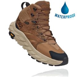 Hoka One One Mens Anacapa Mid GTX Waterproof Walking Boots - Otter Black