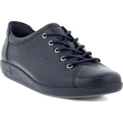 Ecco Shoes Womens Soft 2.0 Leather Shoes - Marine