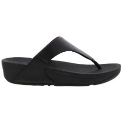 FitFlop Women's Lulu Toe Post Leather Flip Flop Sandals - Black