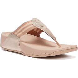 FitFlop Women's Walkstar Wide Fit Toe Post Sandals - Rose Gold