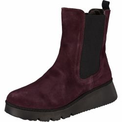 Fly London Womens Paty Chunky Chelsea Boots  - Wine
