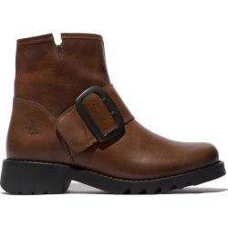 Fly London Womens Rily Chunky Ankle Boot - Camel