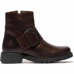 Fly London Womens Rily Chunky Ankle Boot - Dark Brown