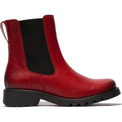 Fly London Womens Rope Chelsea Boot - Red