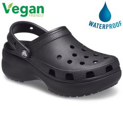 Crocs Women's Classic Platform Clogs - Black