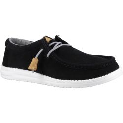 Hey Dude Mens Wally Craft Shoes - Black
