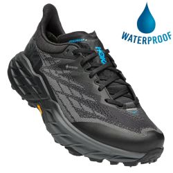 Hoka One One Mens Speedgoat 5 GTX Waterproof Running Shoes - Black Black