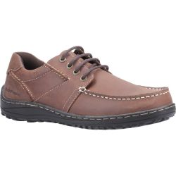 Hush Puppies Mens Theo Wide Fit Shoes - Brown