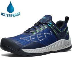 Keen Mens NXIS Evo WP Waterproof Shoes - Sky Captain Green Flash