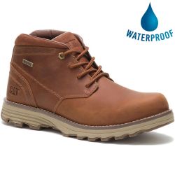 Caterpillar Mens Elude Waterproof Ankle Boots - Leather Brown