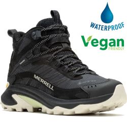 Merrell Women's Moab 2 Speed 2 Mid GTX Waterproof Walking Shoes - Black
