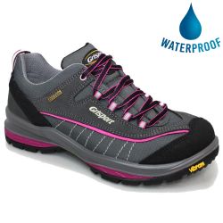 Grisport Womens Lady Nova Waterproof Walking Shoe - Grey Pink