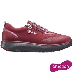 Joya Womens Laura Casual Leather Trainers - Red