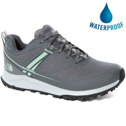 North Face Womens Litewave Futurelight Waterproof Walking Shoes - Zinc Grey Green Mist