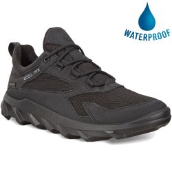 Ecco Shoes Mens MX Waterproof GTX Trainers - Black Black
