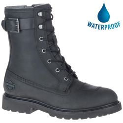 Harley Davidson Mens Brosner 8" Lace CE Waterproof Ankle Boots - Black