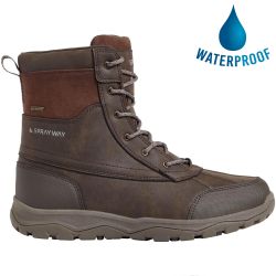 Sprayway Mens Resolute Leather Waterproof Walking Boots - Dark Brown