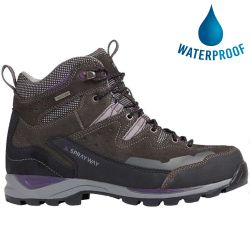 Sprayway Womens Oxna Mid Waterproof Walking Hiking Boots - Charcoal Purple