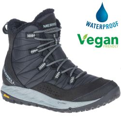 Merrell Women's Antora Sneaker Waterproof Ankle Boots - Black