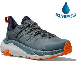 Hoka Mens Kaha 2 Low GTX Waterproof Walking Shoes - Goblin Blue Harbor Mist