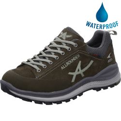 All Rounder by Mephisto Mens Rising Tex Waterproof Walking Trainers - Loden Loden