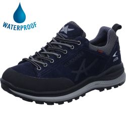 All Rounder by Mephisto Mens Rising Tex Waterproof Walking Trainers - Black Eclipse
