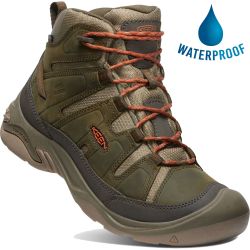 Keen Men's Circadia Mid Waterproof Walking Boots - Dark Olive Potters Clay