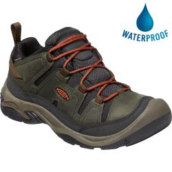 Keen Men's Circadia Waterproof Walking Shoes - Black Olive Potters Clay