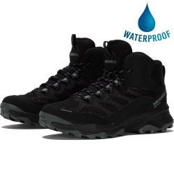 Merrell Mens Speed Strike Mid GTX Waterproof Walking Boots - Black