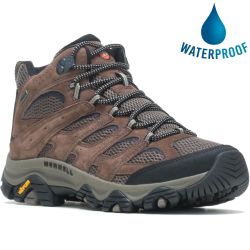 Merrell Men's Moab 3 Mid GTX Waterproof Walking Hiking Boots - Bracken