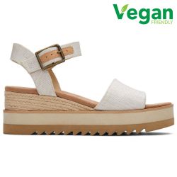 Toms Womens Diana Wedge Sandals - Natural Canvas