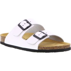 Plakton Women's Malaga Adjustable Slide Sandals - Napa Rust White