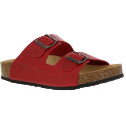 Plakton Womens Malaga Adjustable Slide Sandals - Red