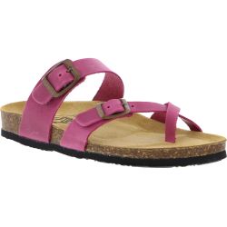 Plakton Women's Savannah Strappy Toe Post Sandals - Fuxia Pink