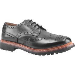 Cotswold Mens Quenington Commando Brogue Shoes - Black